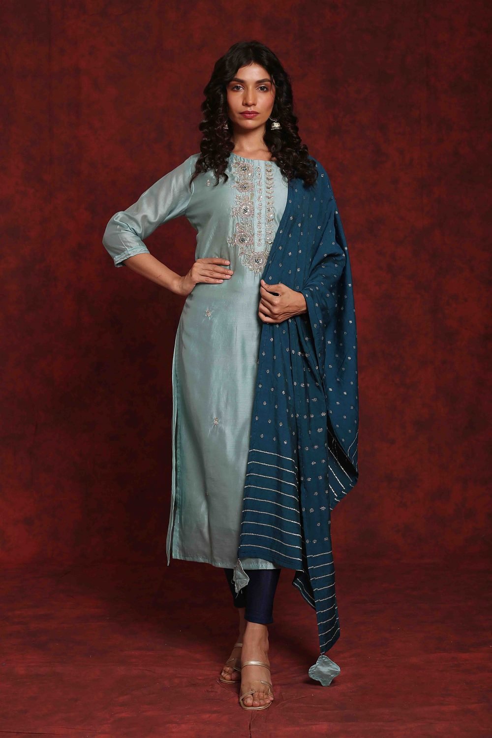 Gold Raw Silk 3PC Suit | Raw silk dress, Silk kurti designs, Pakistani  fancy dresses