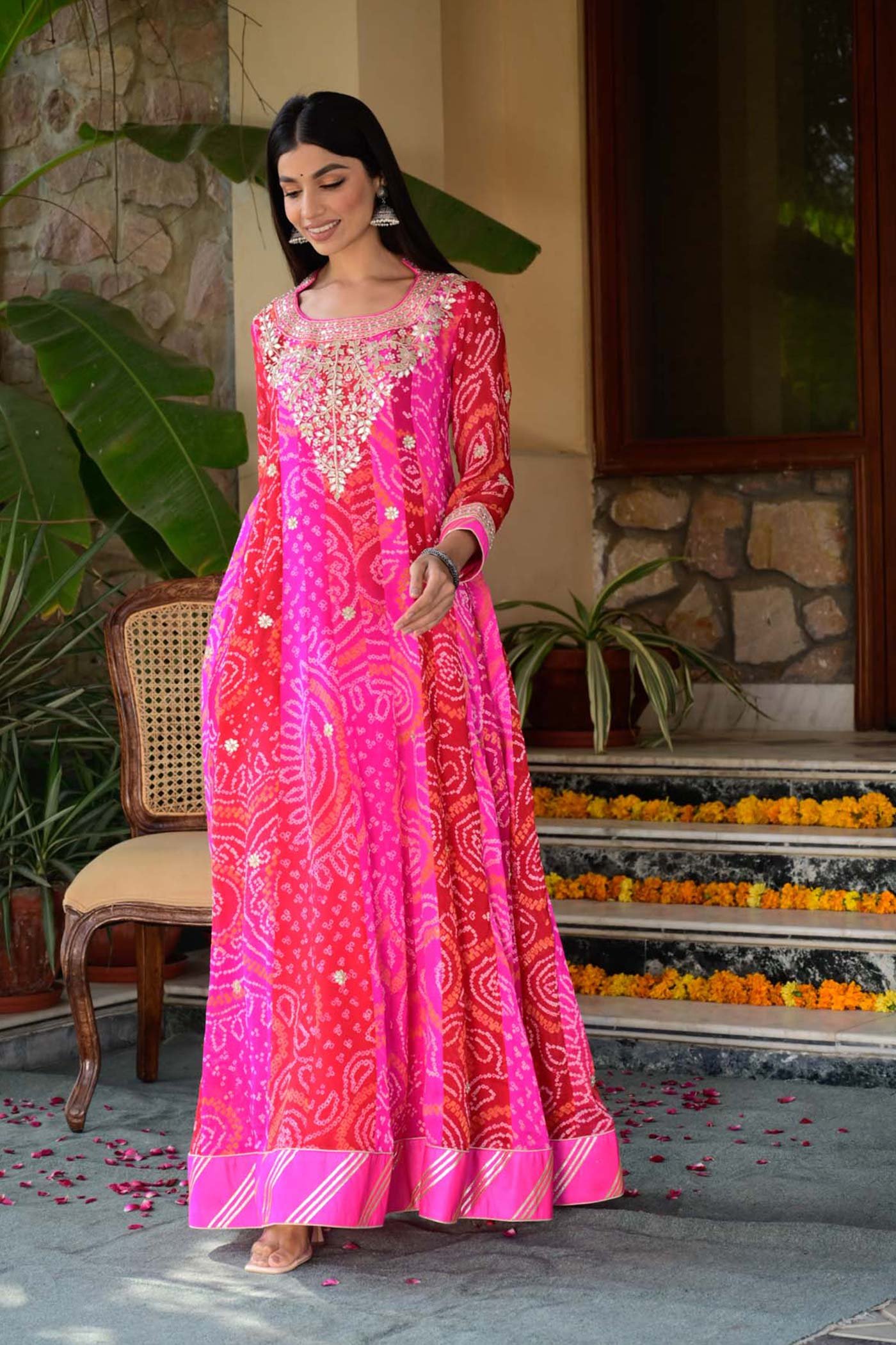 Buy Wedding Wear Rama Georgette Mirror Work Anarkali Suit Online From Surat  Wholesale Shop